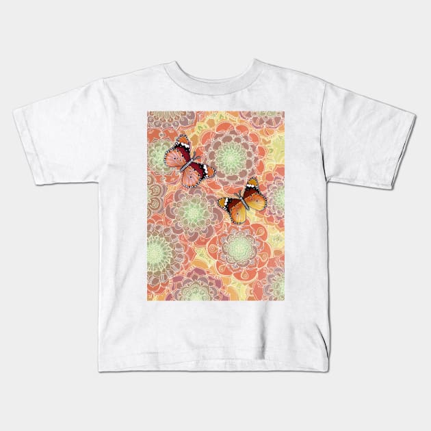 Butterfly Obsession Kids T-Shirt by micklyn